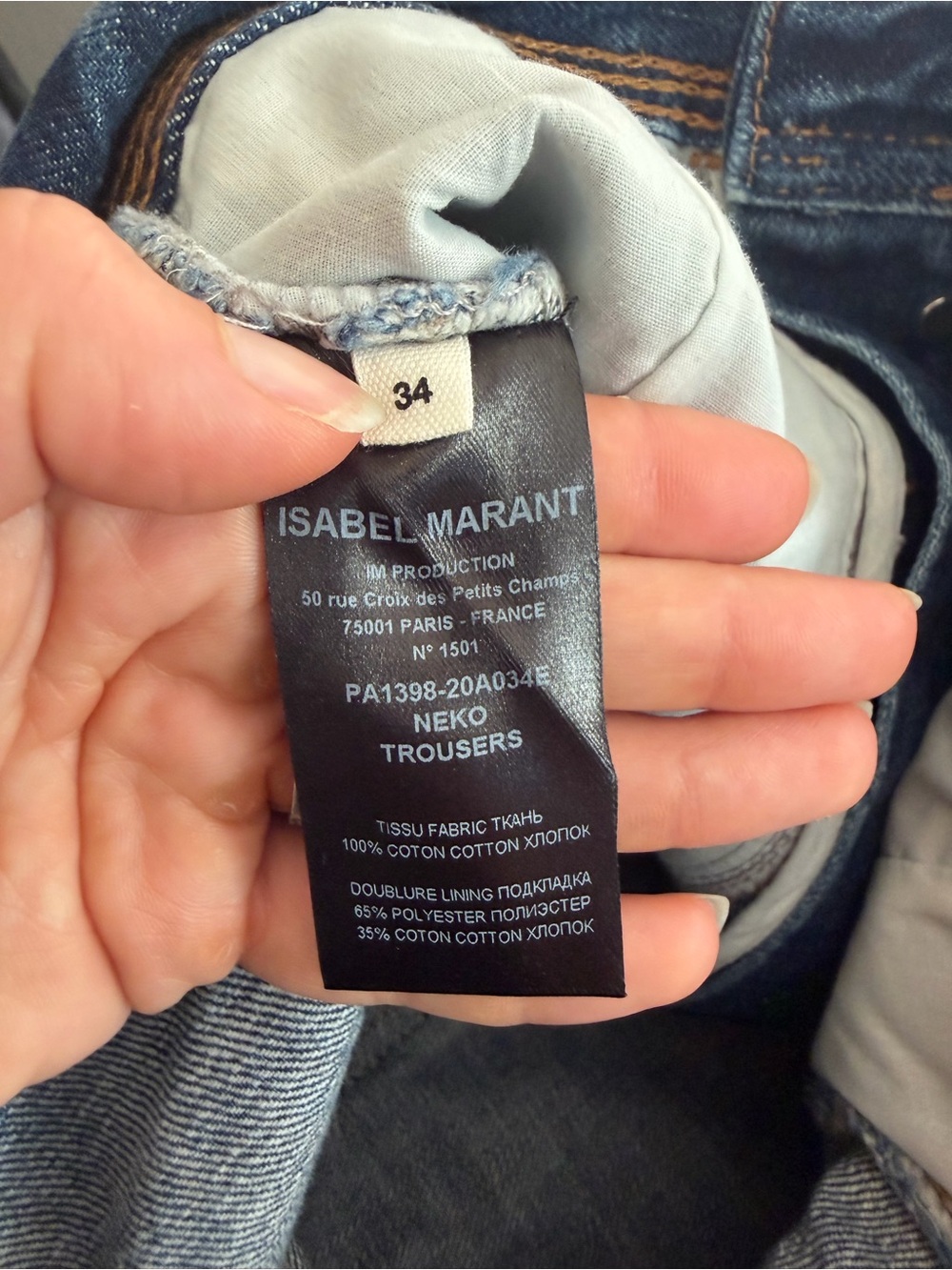 Isabel Marant Étoile Neko Denim Tapered Trousers Size 34 / XS US 2 - Picture 12 of 14